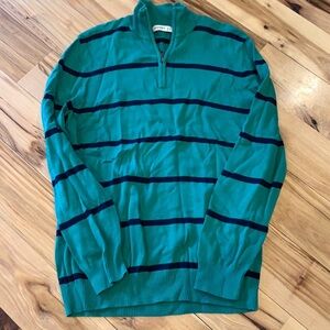 Men’s Green and Navy Blue striped sweater
